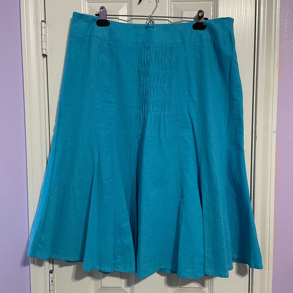 Cato Bright blue a line skirt.